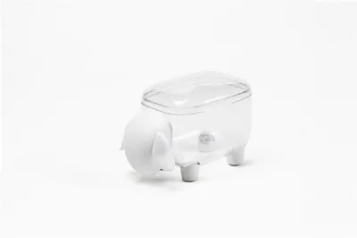 Produktbild von Aufbewahrungsdose Behälter Schaf Weiß-Transparent Kunststoff ca. 12,5 x 7,7 x 8 cm