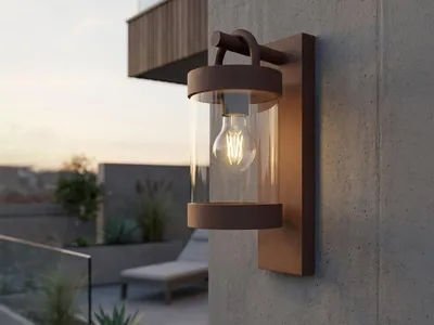 Produktbild von LED Außenwandleuchte Rostoptik, Landhausstil Wand-Laterne Terrassenbeleuchtung