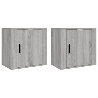 Produktbild von Wand-Nachttische 2 Stk. Grau Sonoma 50x30x47 cm