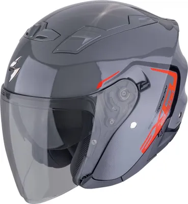 Zdjęcie produktu dla Kask Jet SCORPION EXO-230 CIT-E Szaro-czerwony Rozmiar S