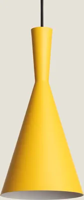 A yellow pendant light.