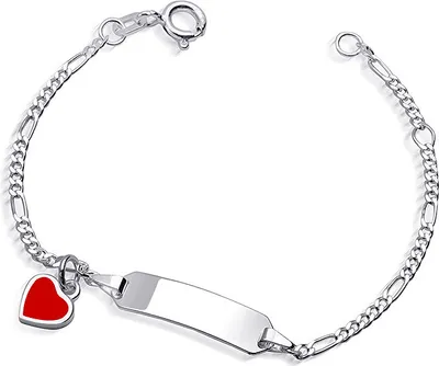 Produktbild von MATERIA by Matthias Kinder Armband Herz mit Gravur 925 Silber Emaille rhodiniert 12-14cm verstellbar SA-59