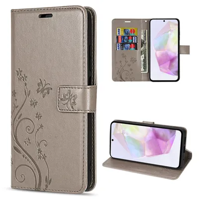 Produktbild von Hülle für Samsung Galaxy A35 Handyhülle Handy Tasche Klapphülle Wallet Case Etui Grau