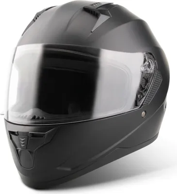 Produktbild von VINZ Vigo Integralhelm | Motorrad Helm Vollvisierhelm Mopedhelm ECE 22.06 | Motorradhelm Full-Face Helme | für Damen & Herren | In Gr. XS-XXL - Matt Schwarz | M (57 - 58 cm)