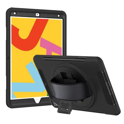 Zdjęcie produktu dla etui ochronne 4 w 1 do Apple iPad (7. generacji) 2019/2020/2021 10,2 cala Twarde etui + funkcja podstawki + uchwyt Czarny