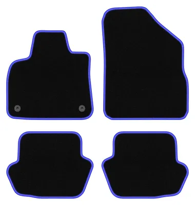 Immagine prodotto di Tappetini in moquette per Citroen DS5 2011-2018 (berlina) – set 4 pezzi, nero/blu, su misura – Wielganizator CARLUX