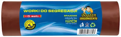Produktbild von Müllsäcke zur Mülltrennung 120L 15 Stück 40 um braun Bogdan Przemocny