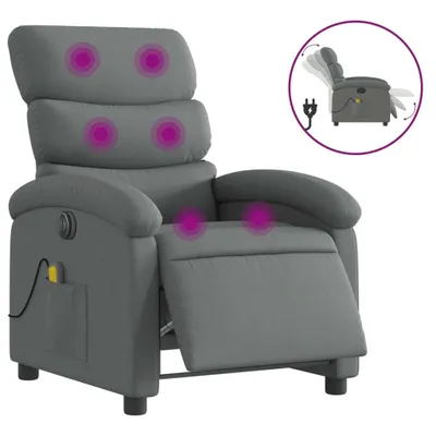 Produktbild von Massagesessel Elektrisch Dunkelgrau Stoff