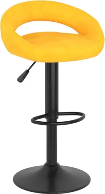 Image de vidaXL Tabouret de bar 2 pcs jaune moutarde velours