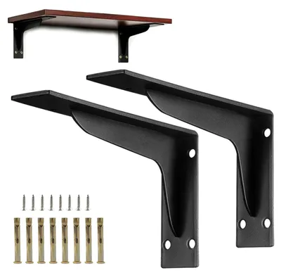 Immagine prodotto di Supporti metallici per mensole a forma di "L" (2 pezzi)