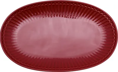 Produktbild von Greengate Alice Teller oval claret red 23 cm