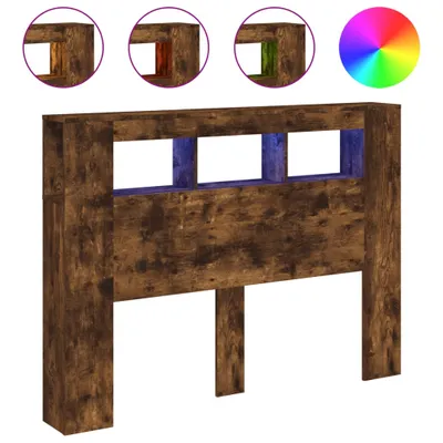 Obrázok produktu pre vidaXL LED čelná doska z dymového duba 140x18,5x103,5 cm materiál na báze dreva