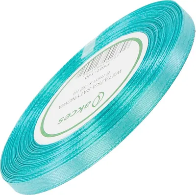 Produktbild von Satinband 6 mm - türkis - 32 lfm