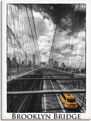 Produktbild von ARTland Leinwandbild New York Brooklyn Bridge Größe: 45x60 cm