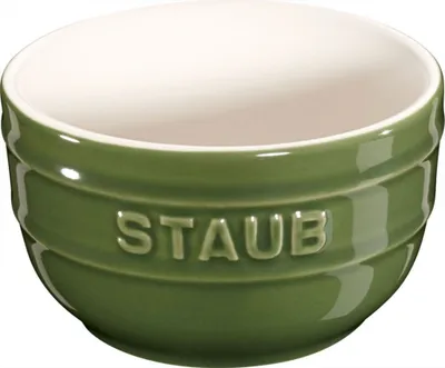 Produktbild von Staub Ceramic Förmchenset Geschenkkarton 9,3 x 5,7 x 9,3 cm, Ø 8 cm rund Basilikumgrün