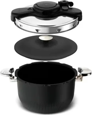 Produktbild von 6l schwarzer schnellkochtopf aus edelstahl - Seb P4810700