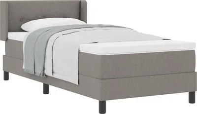 Produktbild von Boxspringbett mit Matratze Taupe 200 x 100 cm Stoff