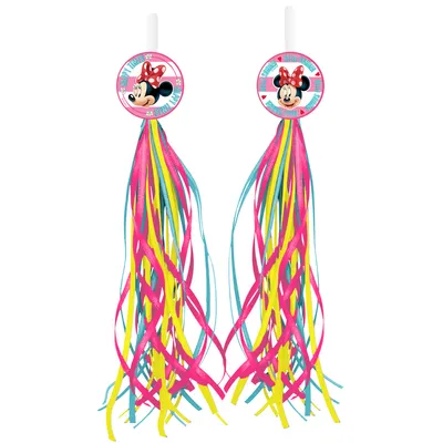Produktbild von Minnie Mouse Lenkerfransen/ Bändchen/ Streamer für Kinderfahrräder oder -roller