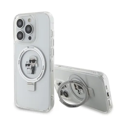 Obrázek produktu pro Karl Lagerfeld KLHMP15LHMRSKCH Apple iPhone 15 Pro hardcase Ring Stand Karl&Choupettte MagSafe white