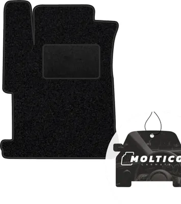 Produktbild von moto-MOLTICO Fahrer Fußmatte Auto Velours Fahrerseite Autoteppiche Schwarz Fahrermatte 1-teilig passend für Honda Civic 2012-2016