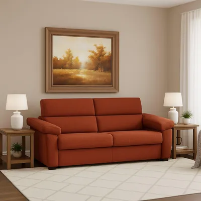 Immagine prodotto di Contrada - Divano Letto 2 Posti, 205x95 cm Arancione, Sfoderabile  Italy
