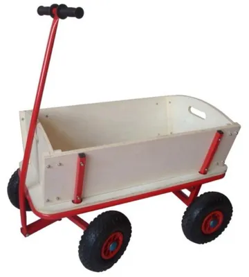 Produktbild von Flamingo Bollerwagen 95 x 60 x 98 cm holz/rot