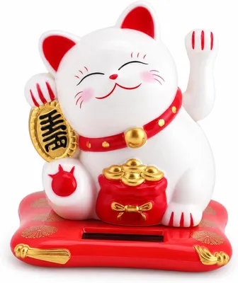 Productafbeelding van Jadeshay maneki neko - Gelukskat op zonne-Energie rijkdom gastvrije kat