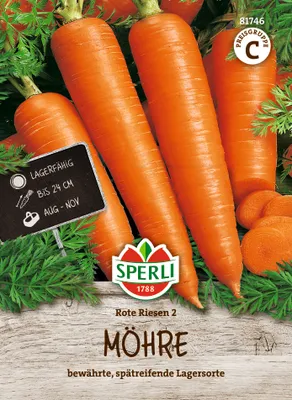 Produktbild von SPERLI Möhrensamen Rote Riesen 2 Daucus carota 12-15 lfd. Meter