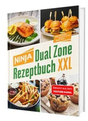 Produktbild von Ninja Heißluftfritteuse Rezeptbuch Dual Zone: 2 Körbe, 1 perfekte Mahlzeit - erprobte Rezepte mit exakt abgestimmten Garzeiten | Erfahrung aus über 100 Airfryer-Tests
