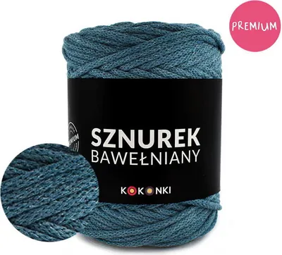 Produktbild von Premium Baumwollseil 5mm 100m Petrol By Kokonki