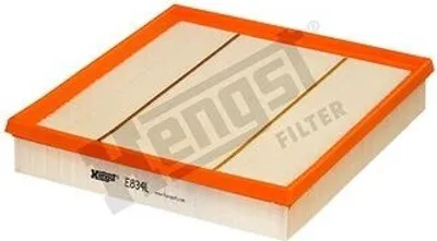 Produktbild von Luftfilter HENGST FILTER E834L für FORD Transit Mk6 Kasten (V347, V348, FA) Filtereinsatz