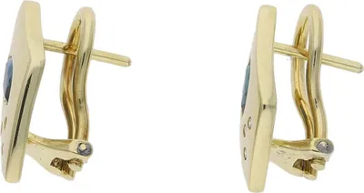 Produktbild von JuwelmaLux Steck-Clip 585/000 (14 Karat) Gold mit Saphir und Brillanten JL30-06-2917