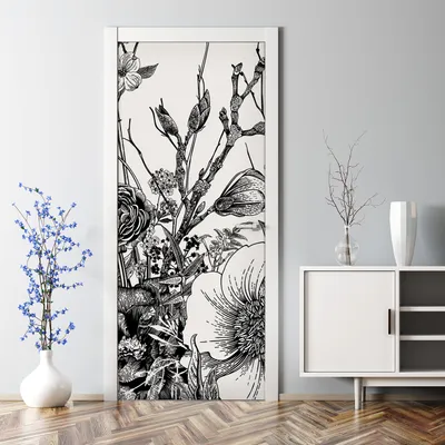 Produktbild von Dekorative Aufkleber Tür Deko selbstklebend Klebefolie Türtato Türposter Elegante Blätter 70 x 200 cm