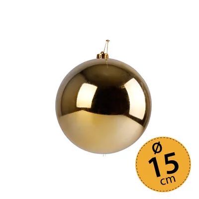 Produktbild von Christbaumkugel Weihnachtskugel ⌀ 15 cm Gold Baumschmuck Deko-Kugel glänzend