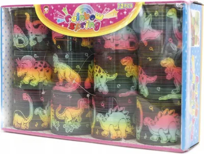 Produktbild von Magische Spirale Dinosaurier 12er Set - Bunte Treppenläufer - Mitgebsel Kindergeburtstag