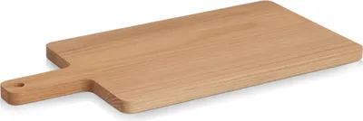Produktbild von ZELLER 25682 Schneide-/ Servierbrett mit Griff, Eiche, ca. 53 x 26 x 1,9 cm