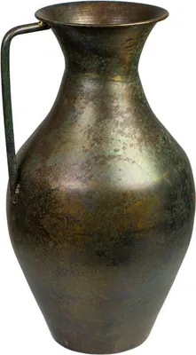 Produktbild von Romimex Antik Braun Metall Vase 22 x 39 x 22 cm Mit Griff