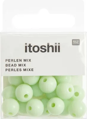 Produktbild von 24 Runde Perlen 10 mm - Hellgrün
