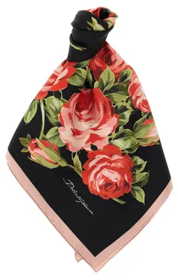 Image de Dolce & Gabbana foulard en soie noir