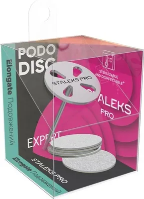 Immagine prodotto di Staleks PodoDisc Pro - prolunga in metallo per pedicure, 20 mm, incl. 5 dischi di ricambio (grana 180)