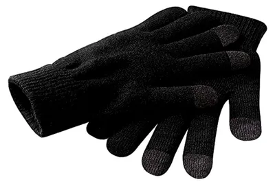 Produktbild von Warme Schwarze Handschuhe L/XL für Touchscreen-Smartphones und Tablets
