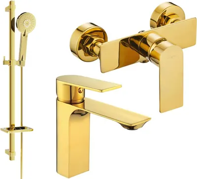 Produktbild von Mexen Alexa DQ40 Brausegarnitur, Gold - 71204DQ40-50