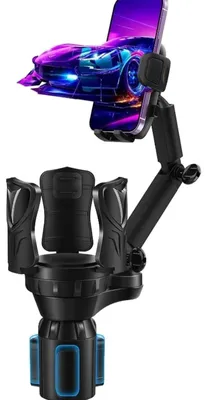 Produktbild von 3-in-1 Getränkehalter für das Auto mit verstellbarem Smartphone-Halter – spritzwassergeschützt