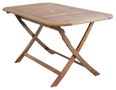 Image de Table d'extérieur ovale pliable en bois d'acacia