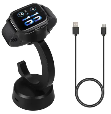 Produktbild von kwmobile USB Ladegerät kompatibel mit Garmin Venu Sq 2 Music / Sq 2 / Vivoactive 6 / Vivoactive 5 - USB Kabel Charger Stand - Smart Watch Ladestation