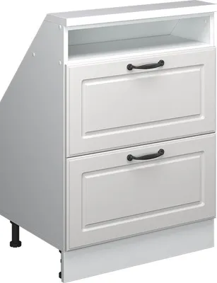 Produktbild von Dachschrägenschrank Vicco Rion Weiß Landhaus mit 2 Schubladen, Model 56103