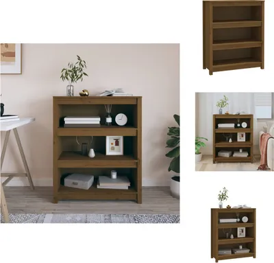 Produktbild von vidaXL Bücherregal Honigbraun 80x35x97 cm Massivholz Kiefer -  Bücherregale & Bücherschränke