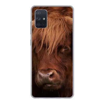 Produktbild von MuchoWow® Handyhülle Schutzhülle Hülle für Samsung Galaxy A71 Schottischer Highlander - Orange - Tiere Silikon Softcase Handy Hülle - Kartenbesitzer