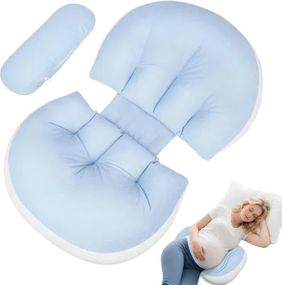 Imagen del producto de Almohada de embarazo ajustable, que proporciona soporte para la espalda, las caderas y las piernas, ideal para personas que duermen de lado, de 150 cm