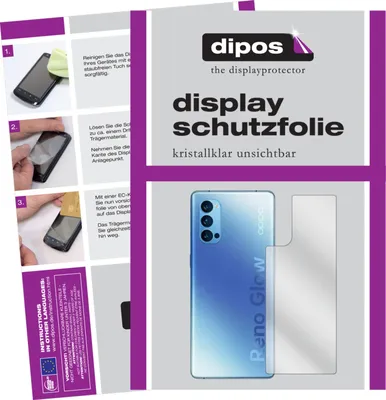 Zdjęcie produktu dla 2x osłona ekranu dla Oppo Reno 4 Pro z tyłu przezroczysta osłona ekranu folia ochronna wyświetlacza dipos